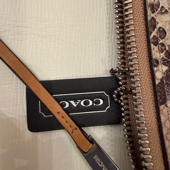 Coach Snake Python Snake Print Clutch in Brown, Beige and Cream A1493-30463 - Picture 7 of 16